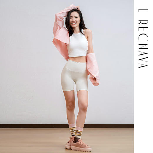 四分裸感“腿精裤” 提臀高腰瑜伽健身无T线四分裤紧身骑行裤 商品图11