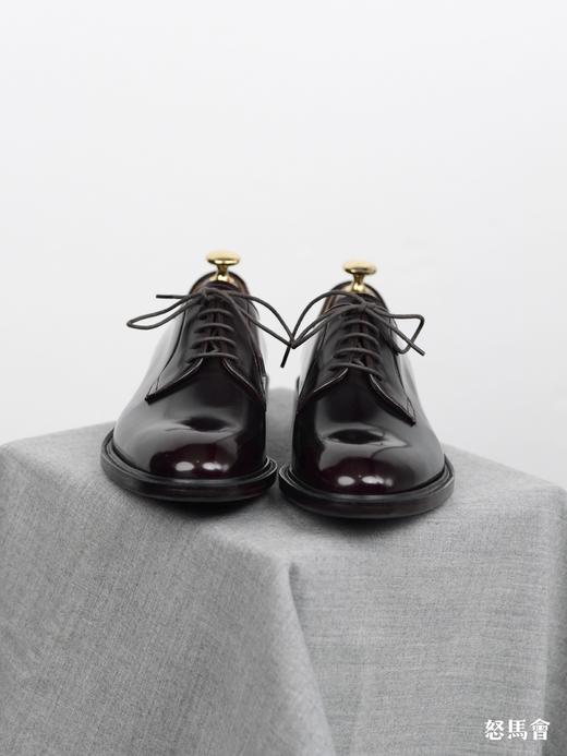 手工固特异意大利仿马臀皮手工擦色深酒红德比鞋（Alden楦型） 商品图1