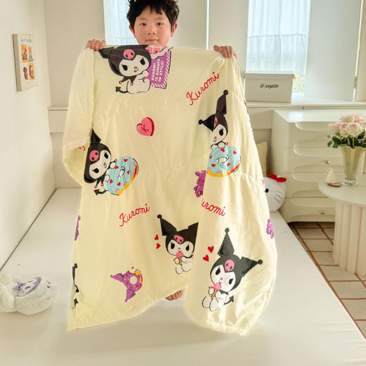 送精美手提袋！【卡通双层纱儿童夏被，轻薄透气】卡通双层纱儿童夏被 三丽鸥水洗棉 婴幼儿睡眠 可机洗薄被子-QQ 商品图1