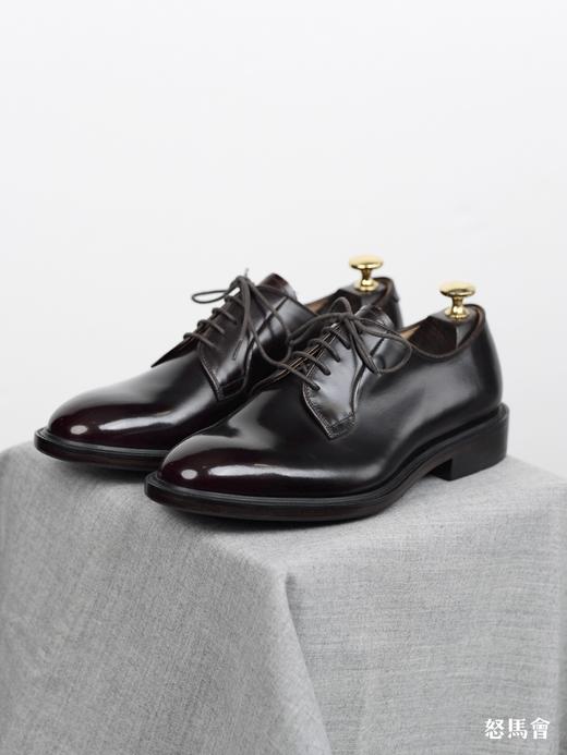 手工固特异意大利仿马臀皮手工擦色深酒红德比鞋（Alden楦型） 商品图0