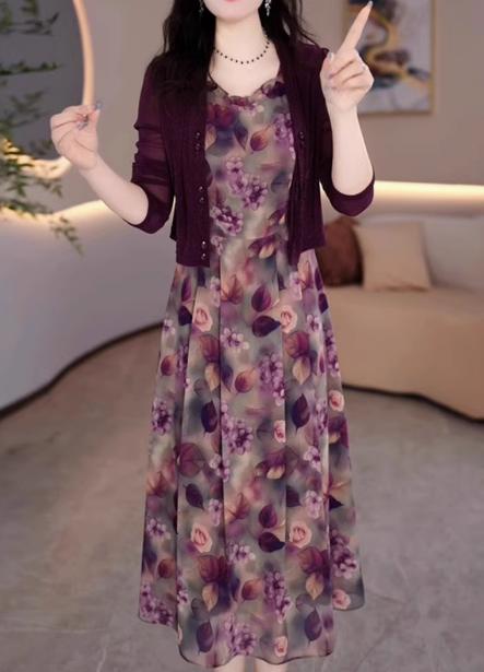 （预售15天）时尚气质女人味新中式，百搭两件套外套+连衣裙LJX-256 商品图0