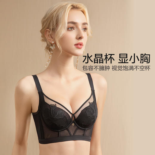 简蔓刺绣水晶杯文胸 商品图3