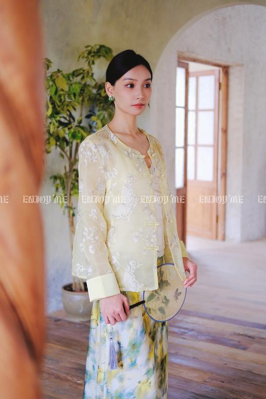 【门店同款】ENJOY夏季云敛-春光推盏花蝶共舞中式外套 162252518 商品图3
