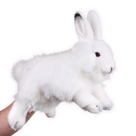 国家地理 毛绒玩具动物手偶 北极兔10.5英寸
