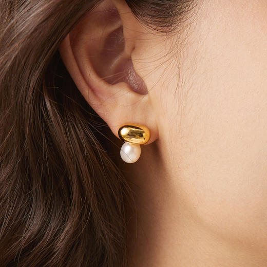 manreya小金豆 巴洛克珍珠项链 耳环 商品图1