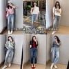 2025春夏新款法棍牛仔裤！女款莱卡四面弹薄款毛边九分裤！ 商品缩略图2