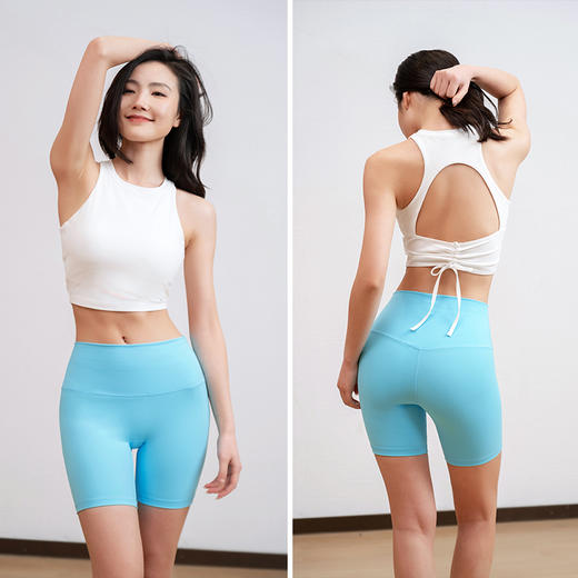 四分裸感“腿精裤” 提臀高腰瑜伽健身无T线四分裤紧身骑行裤 商品图10