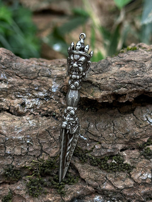 蓝色盒装天铁普巴金刚橛金刚杵挂件 带挂绳 商品图4