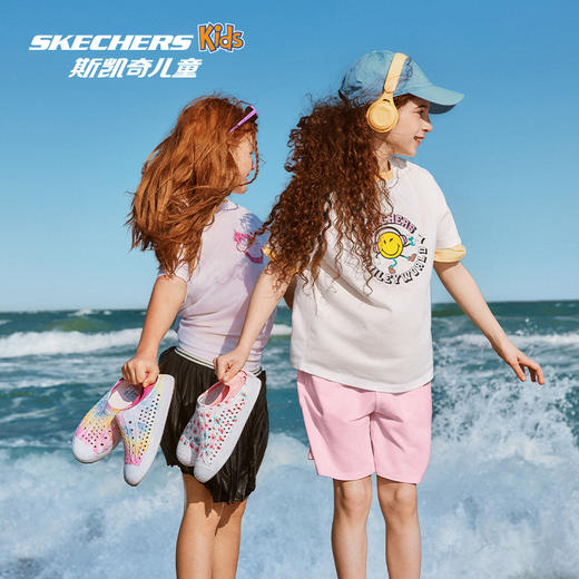 Skechers斯凯奇儿童洞洞鞋女童沙滩鞋女孩包头凉鞋夏款大小童拖鞋 商品图4
