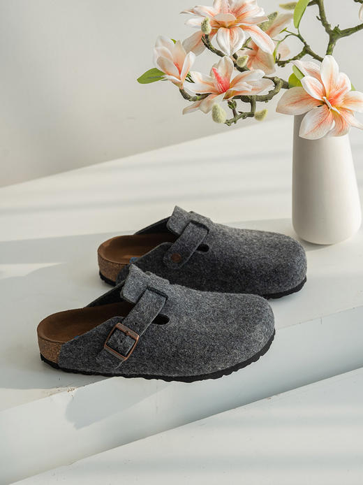 【毛毡半拖款】情侣款复古时尚真皮勃肯鞋BTPJ-22047-1【英国SaCha勃肯鞋】高端货❗明星高圆圆同款❗百年英国品牌SaCha马卡龙色系勃肯鞋合集 商品图3