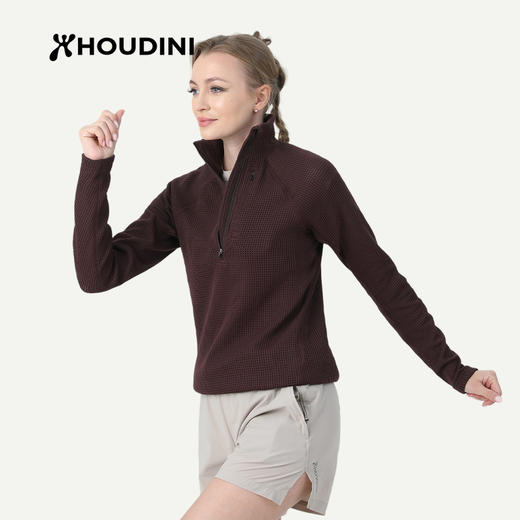 HOUDINI胡丁尼Pace Flow疾速女网眼透气立领抓绒衣外套 830046 商品图6