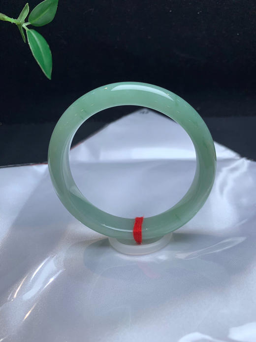 612536，56.8绿底正圈手镯，特别清新秀气，整体润润 商品图4