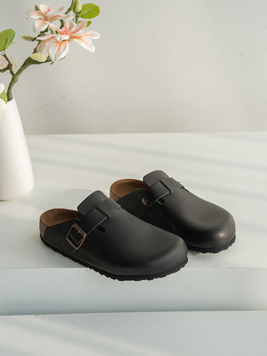 【皮面半拖款】复古时尚真皮勃肯鞋BTPJ-22047-1【英国SaCha勃肯鞋】高端货❗明星高圆圆同款❗百年英国品牌SaCha马卡龙色系勃肯鞋合集 商品图1