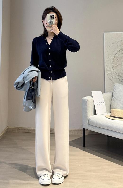 春夏大长腿莱赛尔极简报恩裤显瘦松紧腰窄腿长裤 商品图0