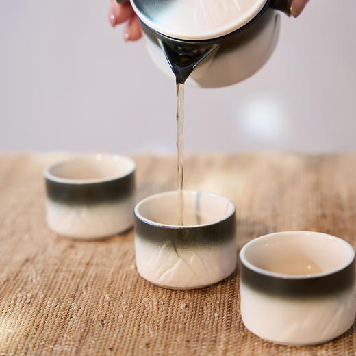 南周文创-就山茶具礼盒（一壶四杯 磨砂质感 山水造型） 商品图8