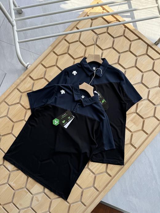 点此购买 迪桑特男士夏季透气吸汗拼色短袖翻领POLO衫 LL 288627 商品图0