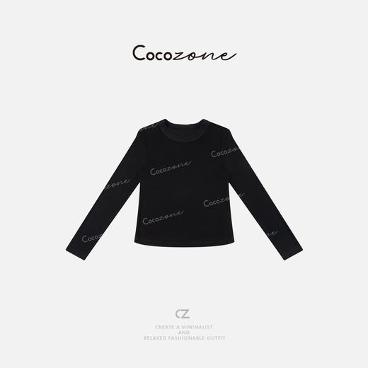 COCO ZONE 刘一一25春季新款设计感圆领蕾丝边长袖T恤CD1A0458 商品图0