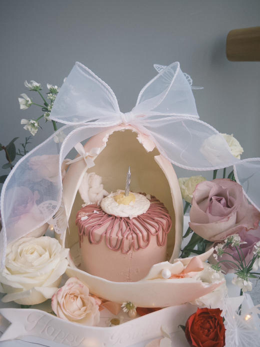 「女孩」敲敲乐 宝宝你是一个漂亮蛋 生日蛋 需提前预定 适合两人分享 商品图2