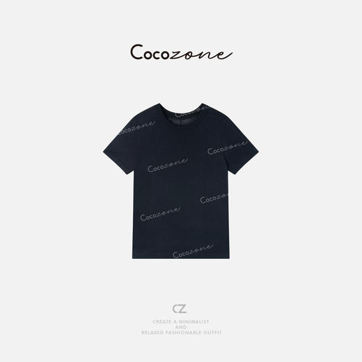 COCO ZONE 刘一一 2025纯色通勤薄款百搭短袖针织衫CD1A0112 商品图0