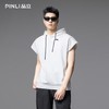 PINLI品立2025夏季新款男士连帽无袖背心美式潮牌宽松休闲上衣GD252114305 商品缩略图0