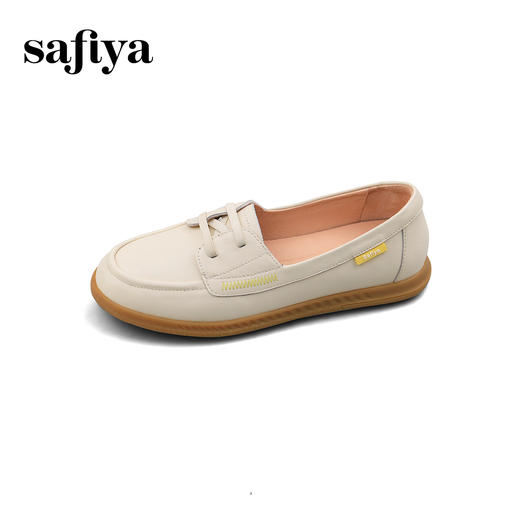 Safiya/索菲娅2025百搭一脚蹬真皮软底浅口休闲单鞋SFD1112153 商品图2