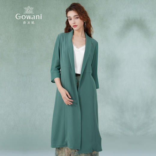 乔万尼薄款风衣夏季新款流行宽松休闲长袖直筒外套中长ES2A115 商品图2