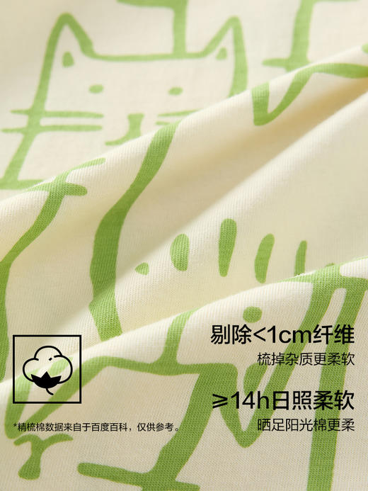 【100%棉 内置胸垫】【M-2XL】【有棵树】女士长袖纯棉卡通睡裙 商品图7