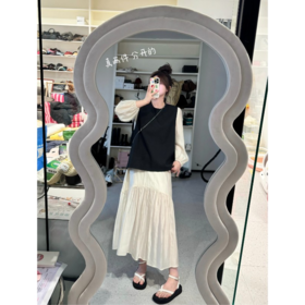 蕾蕾【二重奏-马甲】韩系后开叉马甲气质显瘦时尚