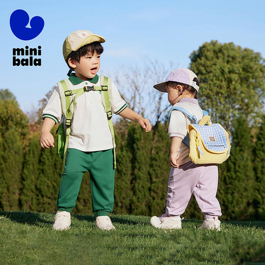 迷你巴拉男童女童宝宝婴童凉感抑菌舒适透气轻薄POLO套装 商品图1