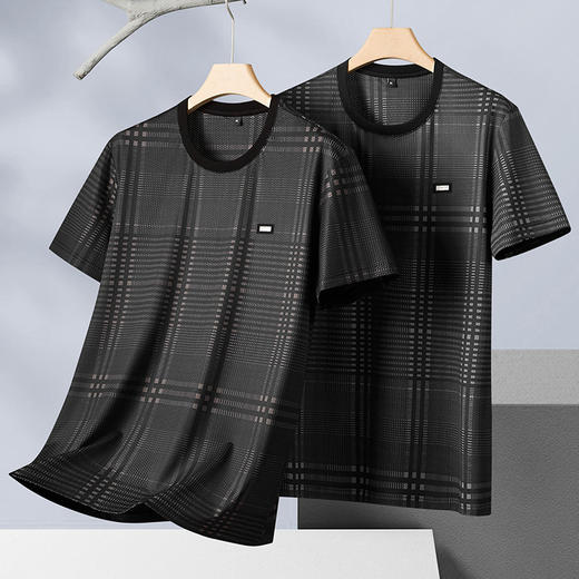 【冰丝】【DPF】大依优型大码短袖T恤加肥加大速干半袖夏季新款胖子运动休闲圆领男士上衣 商品图0