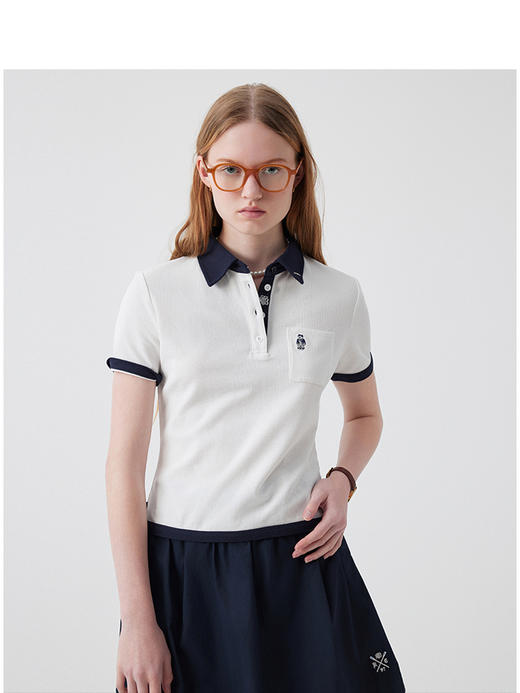 Teenie Weenie小熊卡通POLO衫T恤女夏季女t恤TTHA252407W 商品图1