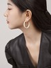 Oflye潮流饰品   新品新款杏色温柔耳圈耳环气质百搭简约春夏女耳饰品 商品缩略图2