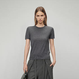 ROMI STUDIO“轻盈自在”山羊绒莱赛尔醋酸混纺短袖毛衫 RWCSSG1514