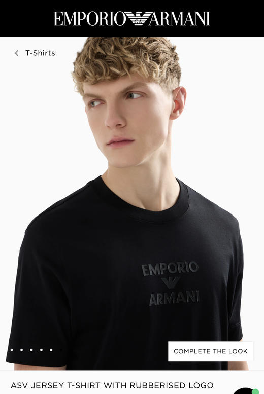 E@ 丝光棉 立体字母压花 圆领短袖T恤 TX416 商品图0