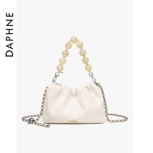严选 | 达芙妮珍珠褶皱珍珠链条云朵腋下包DFN10205 商品图0