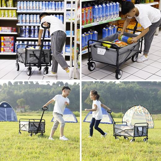 【品牌优选】华小贝 户外多功能折叠营地小拖车露营车大容量便携小拉车 商品图4