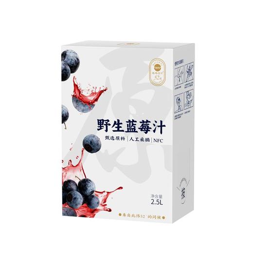 塔哈尔河野生蓝莓原汁2.5L/箱 商品图0