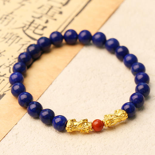 董易奇天然青金石手链男女款招财转运南红手串情侣串珠饰品 商品图8