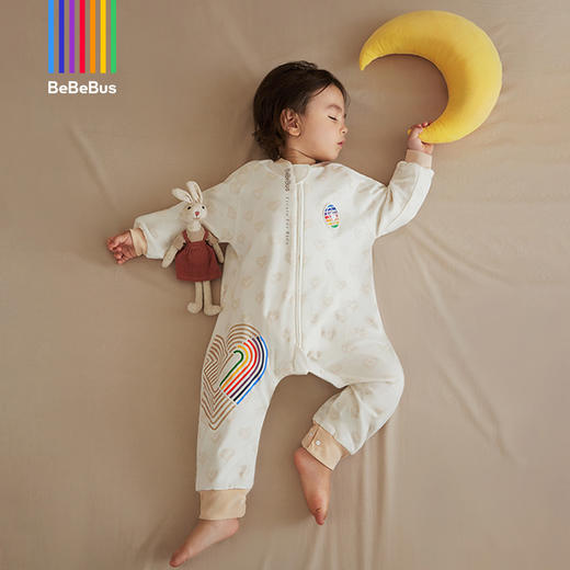 BeBeBus暖宝宝分脚睡袋（四季款）米白80#/90# 商品图3