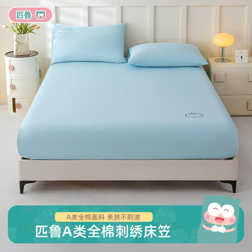 匹鲁刺绣床笠 | 轻柔舒适、活性印染、环保透气、纯色基底、简约大气、四季可用 商品图0