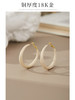 Oflye潮流饰品   新品新款杏色温柔耳圈耳环气质百搭简约春夏女耳饰品 商品缩略图1
