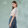 乔万尼真丝短袖上衣女设计感衬衫时尚气质v领印花桑蚕丝衬衣夏ES2C135 商品缩略图3
