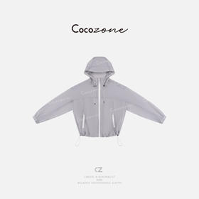 COCO ZONE 刘一一 25春季新款通勤风连帽撞色拉链外套CD2A0794