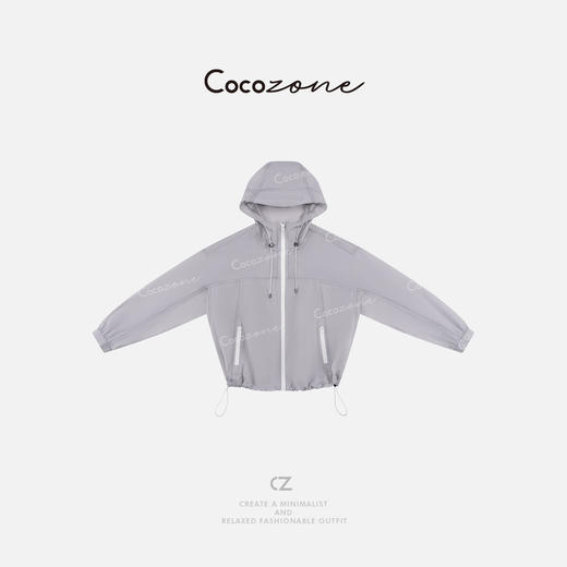 COCO ZONE 刘一一 25春季新款通勤风连帽撞色拉链外套CD2A0794 商品图0