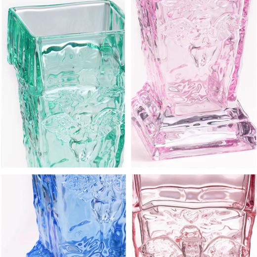 稀奇艺术 花器 罗马之心 古典复古方形水晶玻璃花瓶几何大号花瓶现代风 商品图2