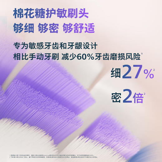 【6F】飞利浦（PHILIPS）电动牙刷钻石7系Pro 护敏刷 棉花糖刷头舒适敏感牙齿 送男生/女友 生日礼物 曙光金 商品图3