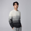 墨麦客男装渐变条纹男士圆领针织衫2024冬季新款休闲肌理感毛衣男 商品缩略图2