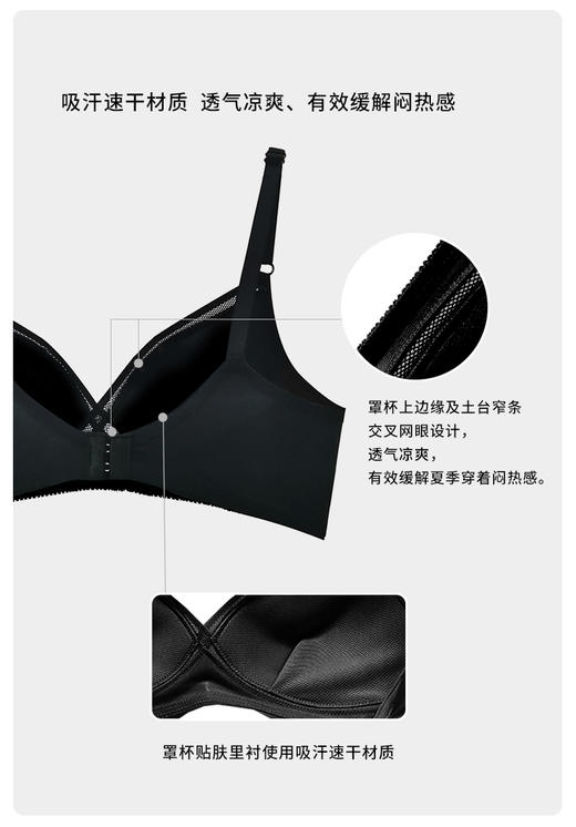 【Wacoal华歌尔】B4F 经典 无钢圈舒适圆润透气速干模杯文胸WB10N4 商品图2
