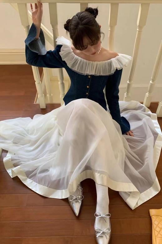 Stay2Weeks 白色飘逸仙女纱半裙 20065 商品图1