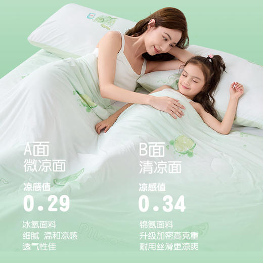 精美礼盒装匹鲁4.0升级双重凉感冻冻被10A抗菌！夏天盖起来凉而不冰体感柔滑超舒适～ 商品图1